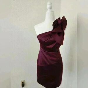 NWT The Limited Event Plum Satin Cocktail Wedding Date Night Mini Dress